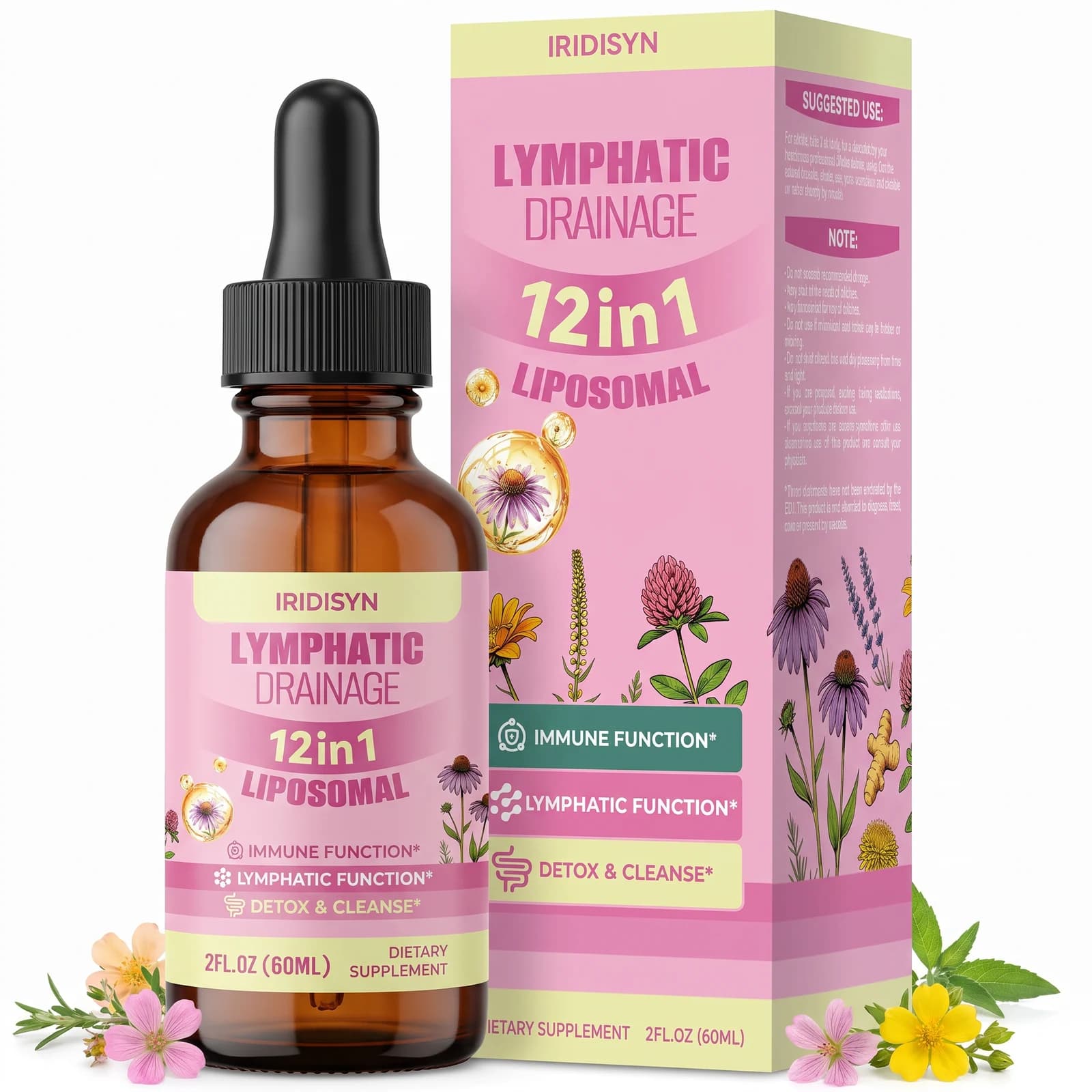 IRIDISYN 12-in-1 drops bottle and carton